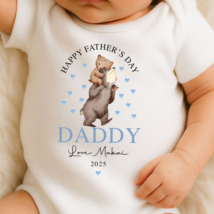daddy bear baby onesie