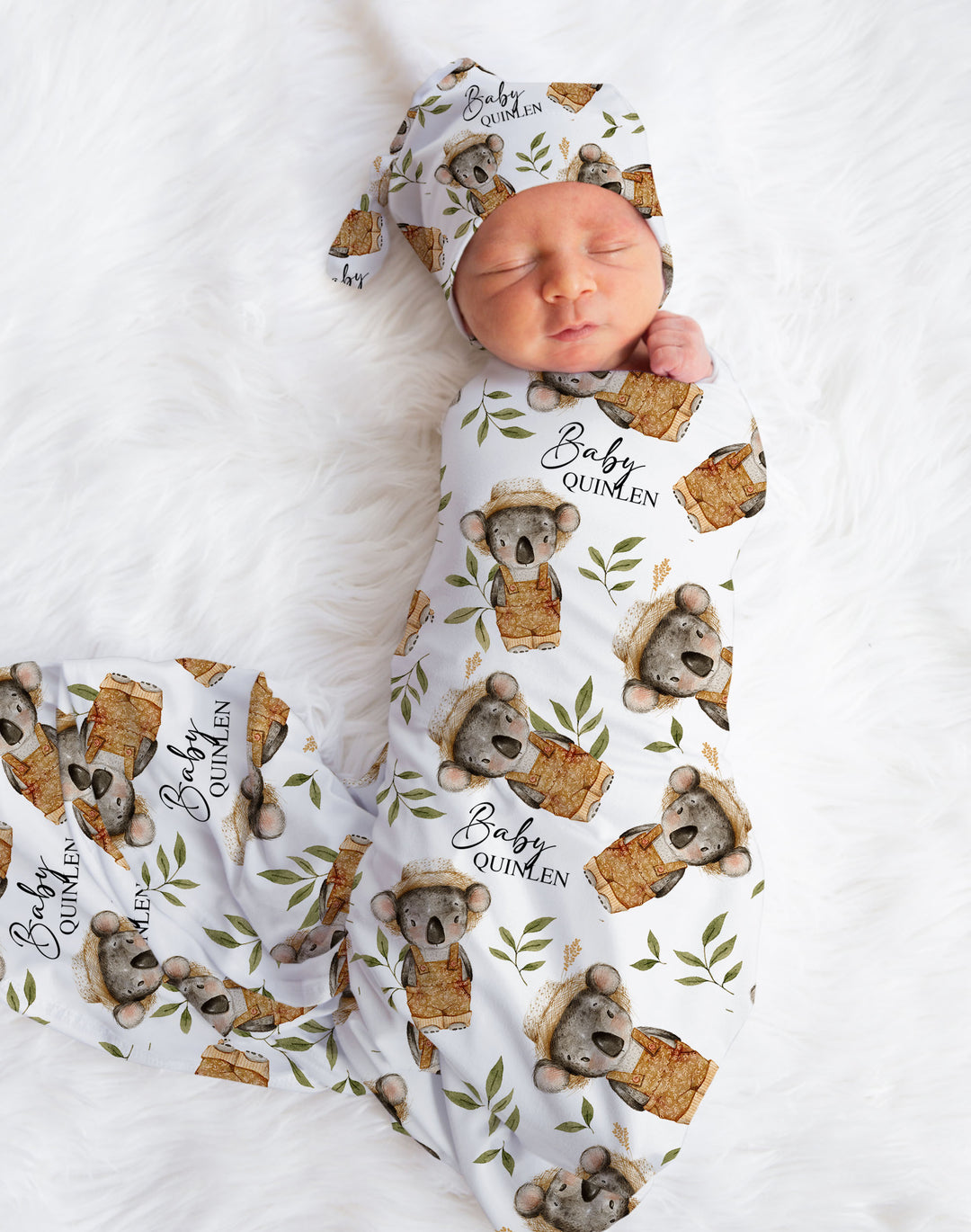 Custom Swaddle Wrap & Beanie