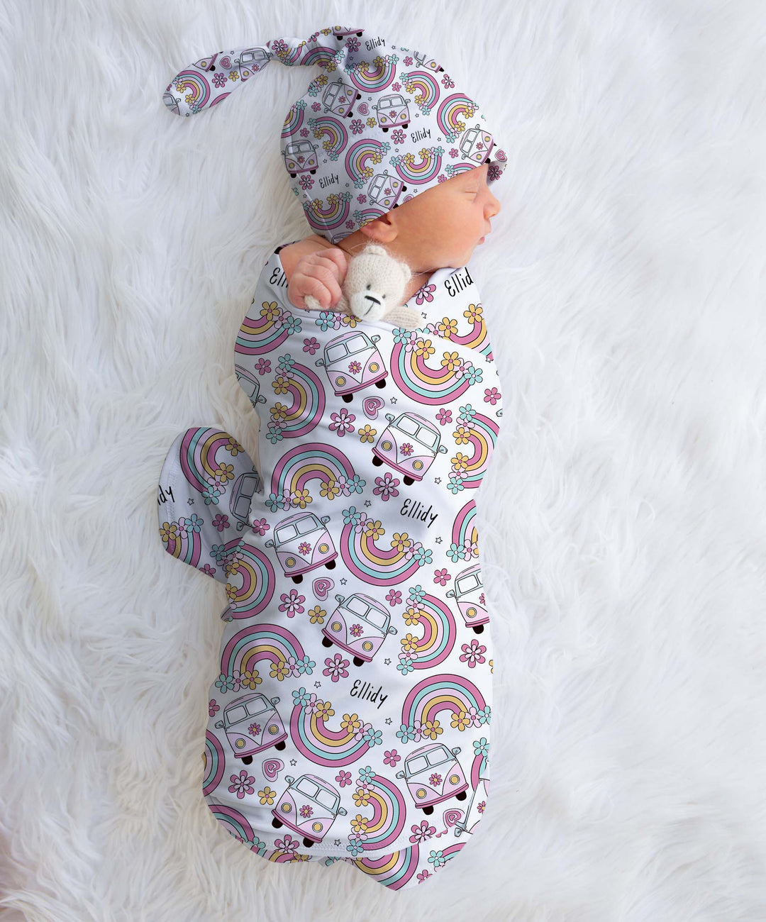 personalised baby swaddle