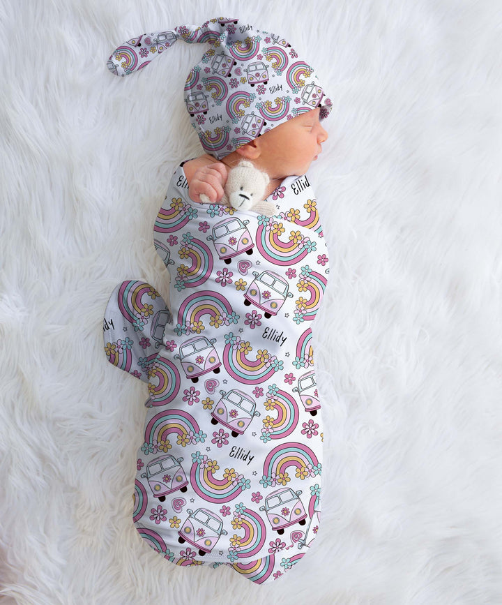 personalised baby swaddle