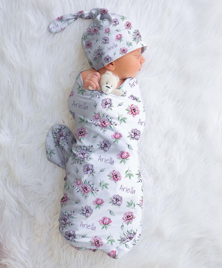 floral baby swaddle