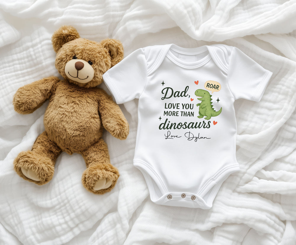 personalised dinosaur onesie for fathers day