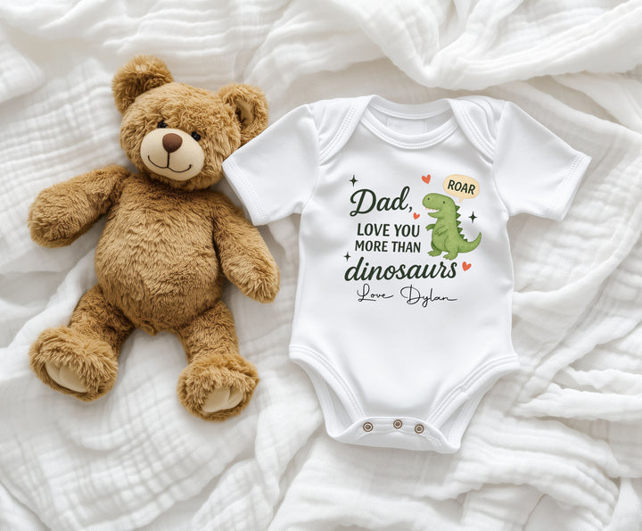 personalised dinosaur onesie for fathers day