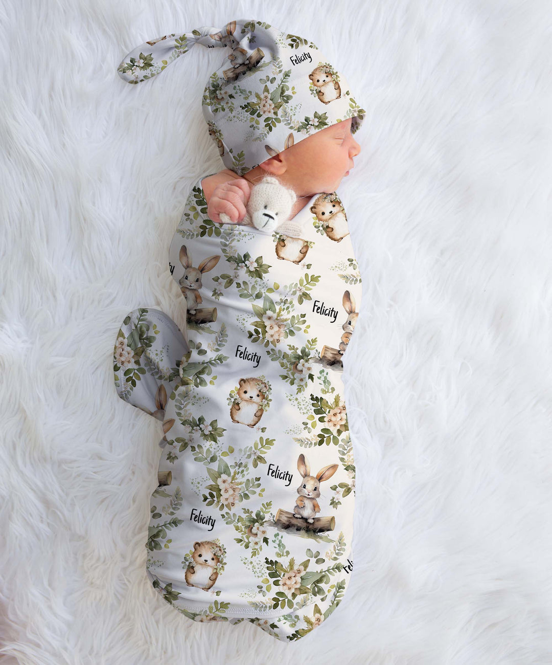 floral girls baby swaddle