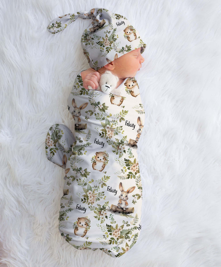 floral girls baby swaddle