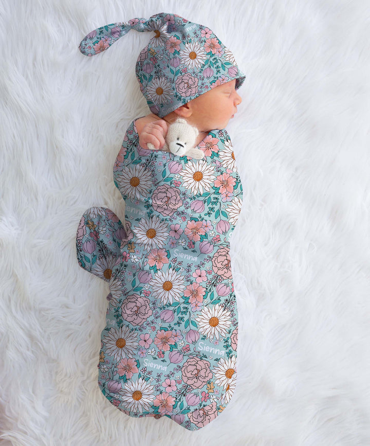 floral baby swaddle
