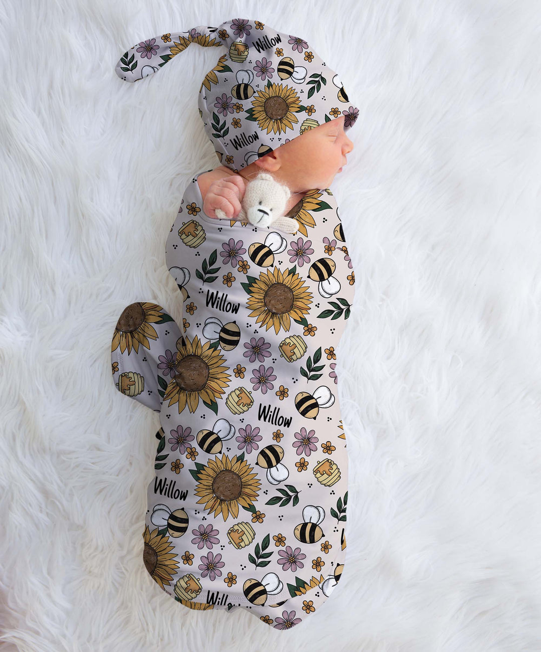 floral baby swaddle
