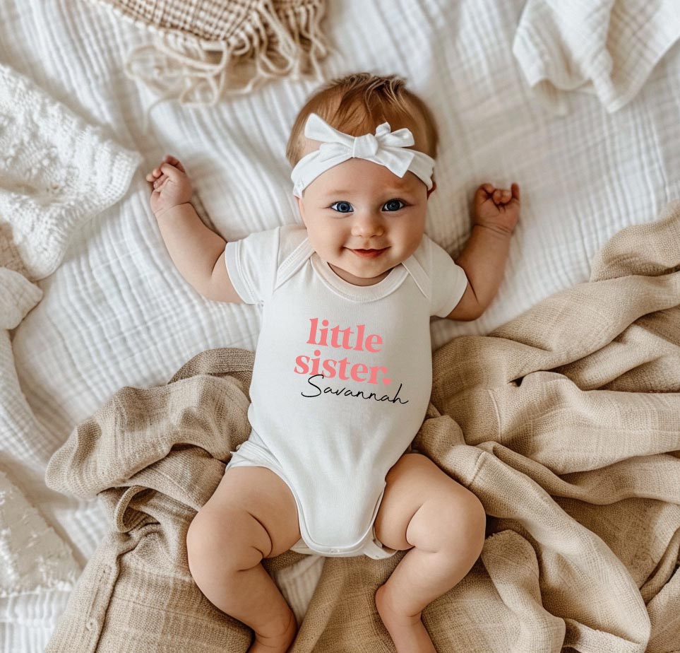 little sister onesie custom name