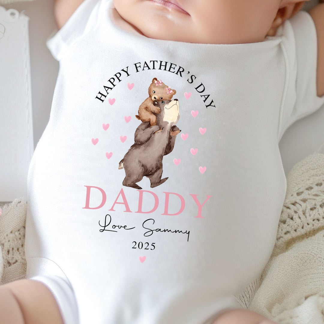 fathers day onesie pink