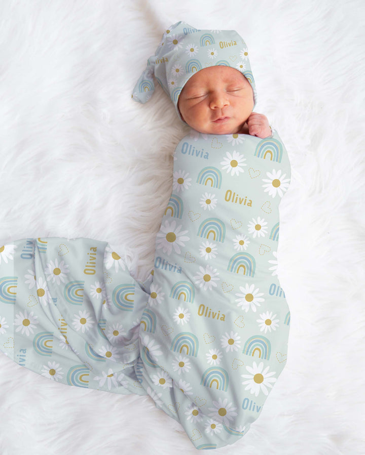 floral baby swaddle