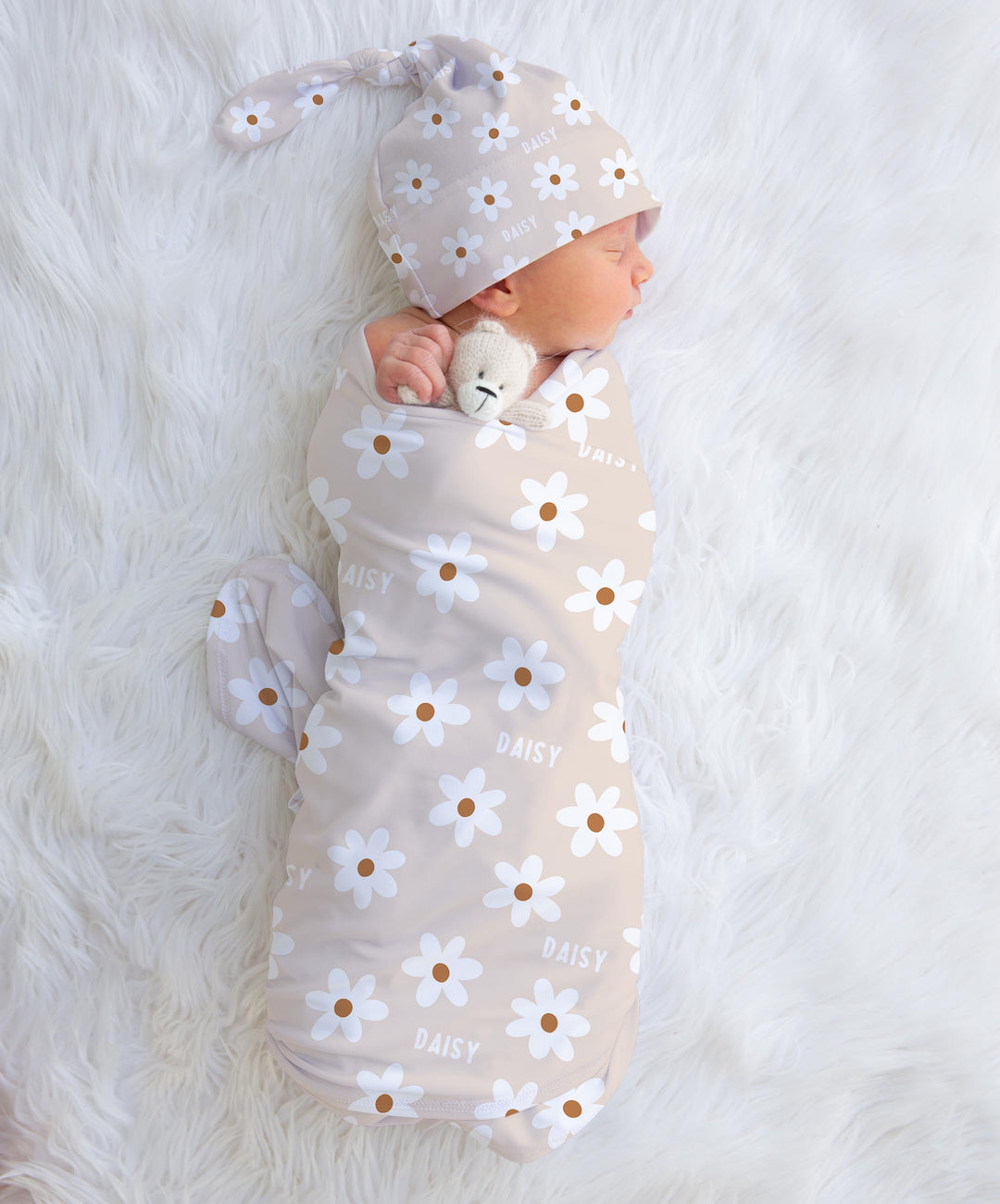 Personalised Swaddle & Beanie Set