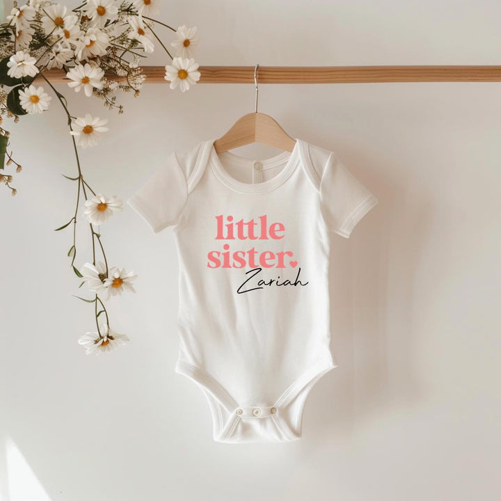 personalised little sister onesie