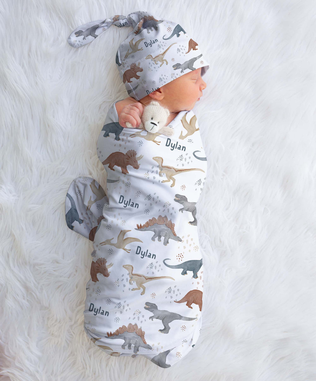 dinosaur baby swaddle