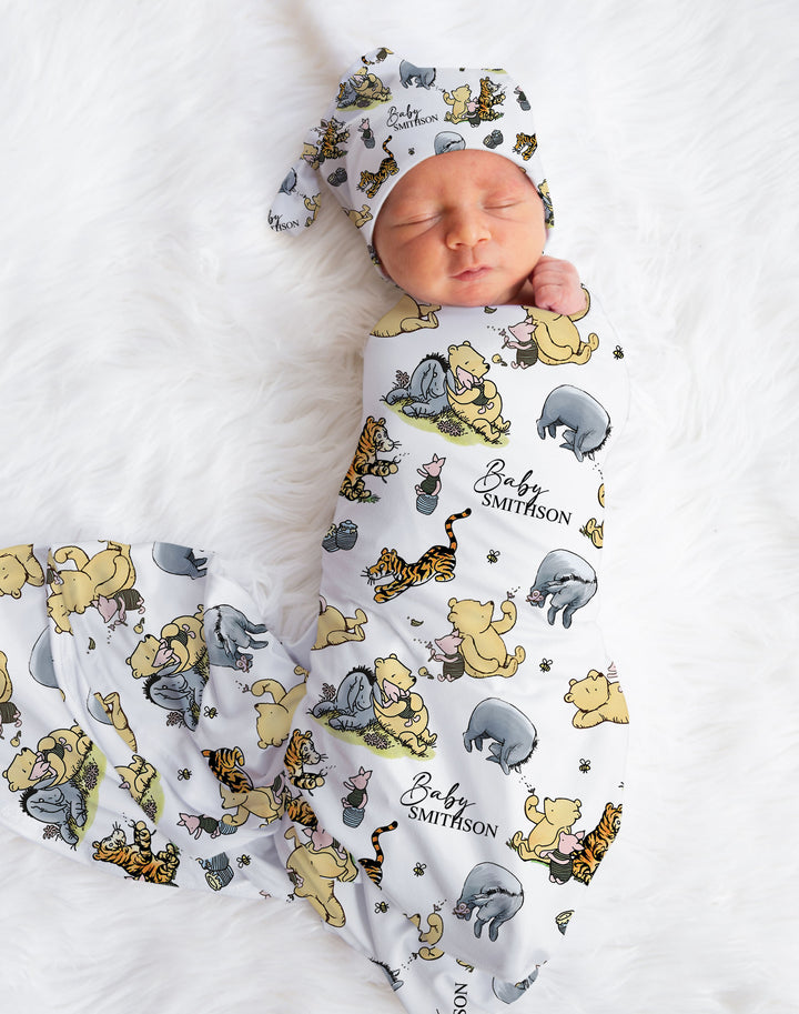winnie the pooh custom swaddle