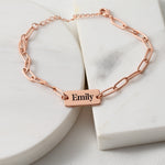 Custom Paper Clip Name Bracelet