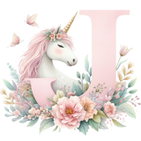 Unicorn Initial Toy Basket