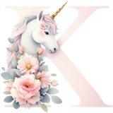 Unicorn Initial Toy Basket