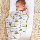 Soft personalised muslin swaddle wrap with baby name, breathable and lightweight for newborns, 120x120cm size