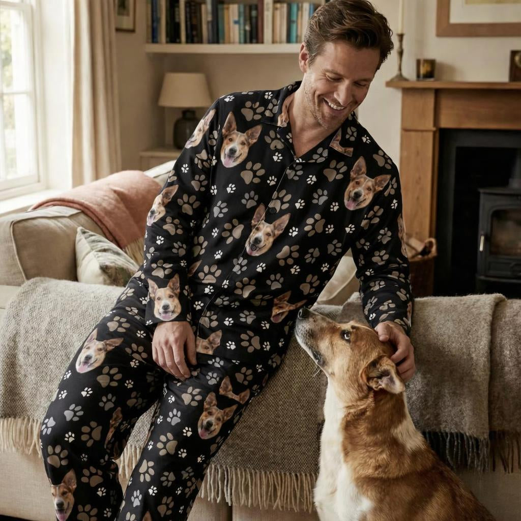 mens photo dog pyjamas