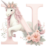 Unicorn Initial Toy Basket