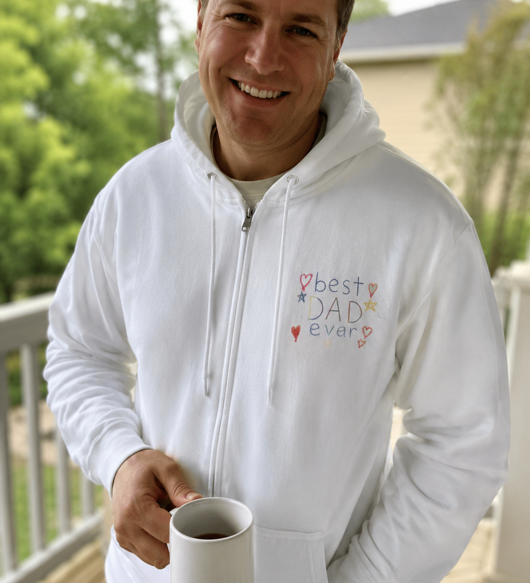 Personalised Kids Drawing Hoodie for Dad