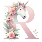 Unicorn Initial Toy Basket