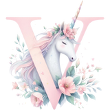 Unicorn Initial Toy Basket