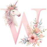 Unicorn Initial Toy Basket