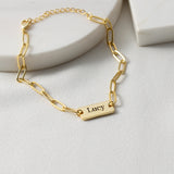 Custom Paper Clip Name Bracelet