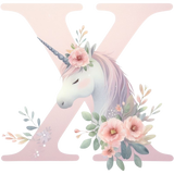 Unicorn Initial Toy Basket