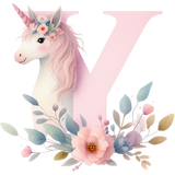 Unicorn Initial Toy Basket
