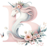 Unicorn Initial Toy Basket