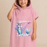 Custom mermaid hooded towel