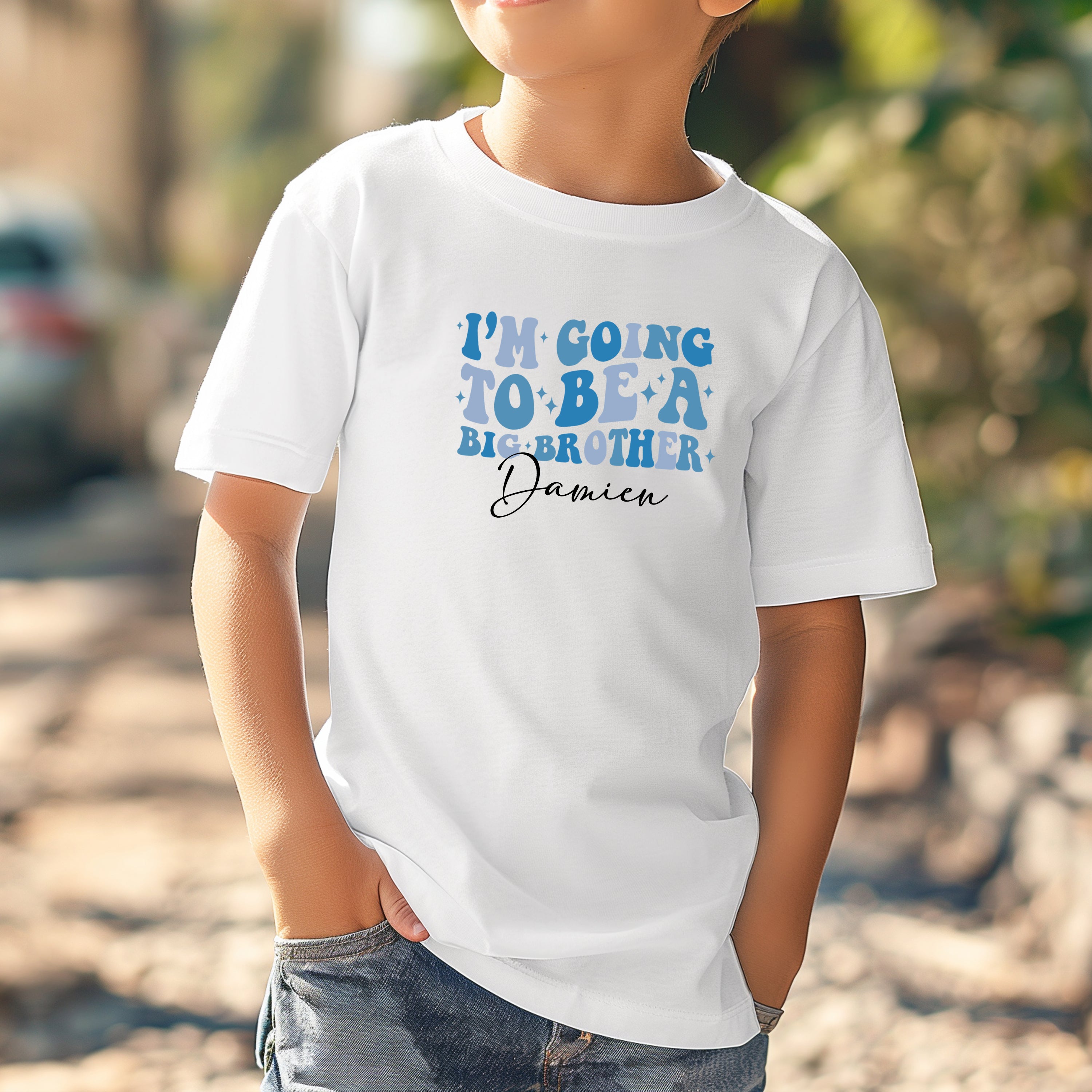 Personalised Big Brother pregnancy announcement shirt for kids