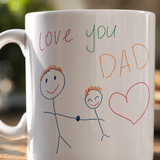 Personalised Dad Mug with Kids Artwork
