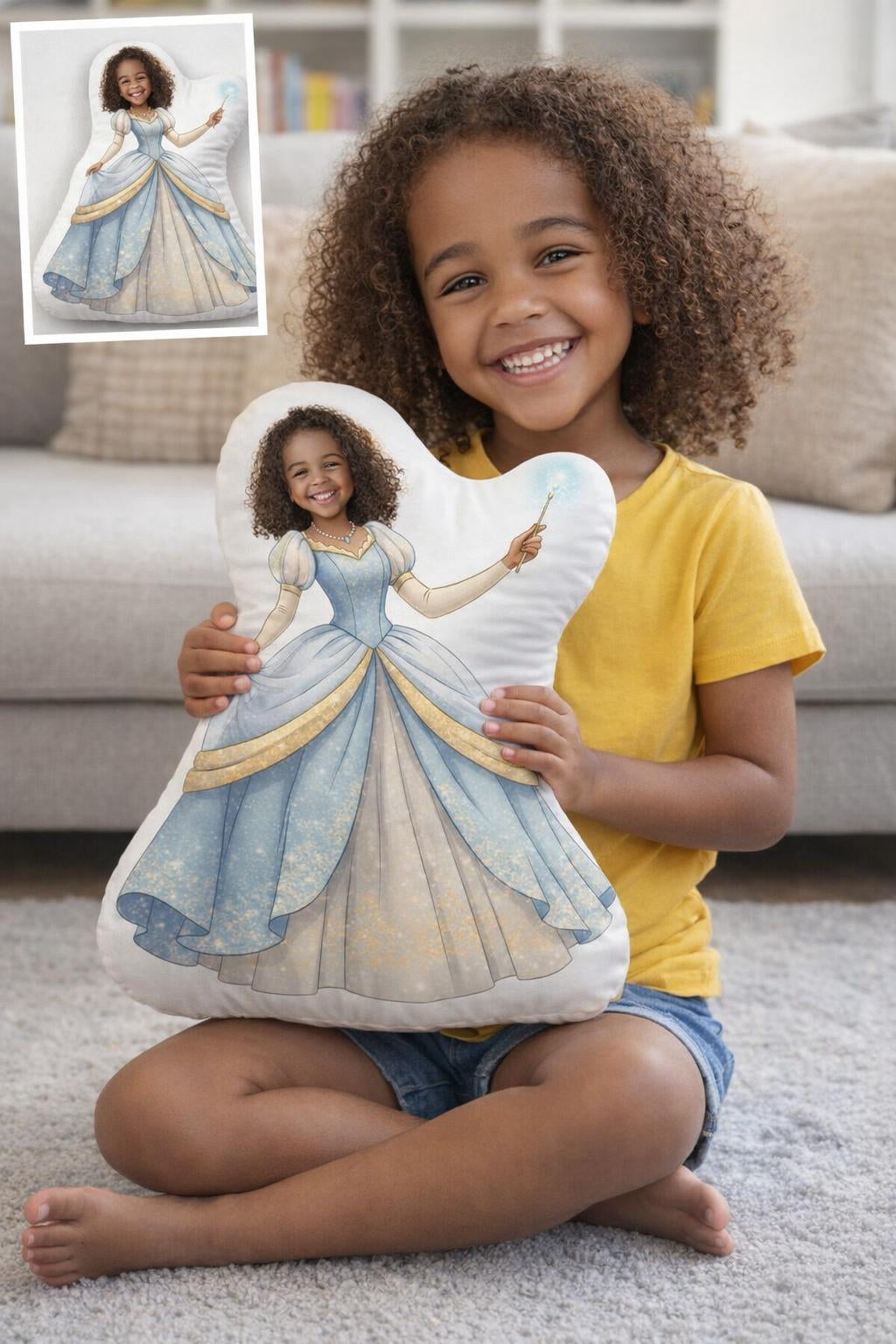 Personalised Photo Face Pillow – Custom Character Cushion