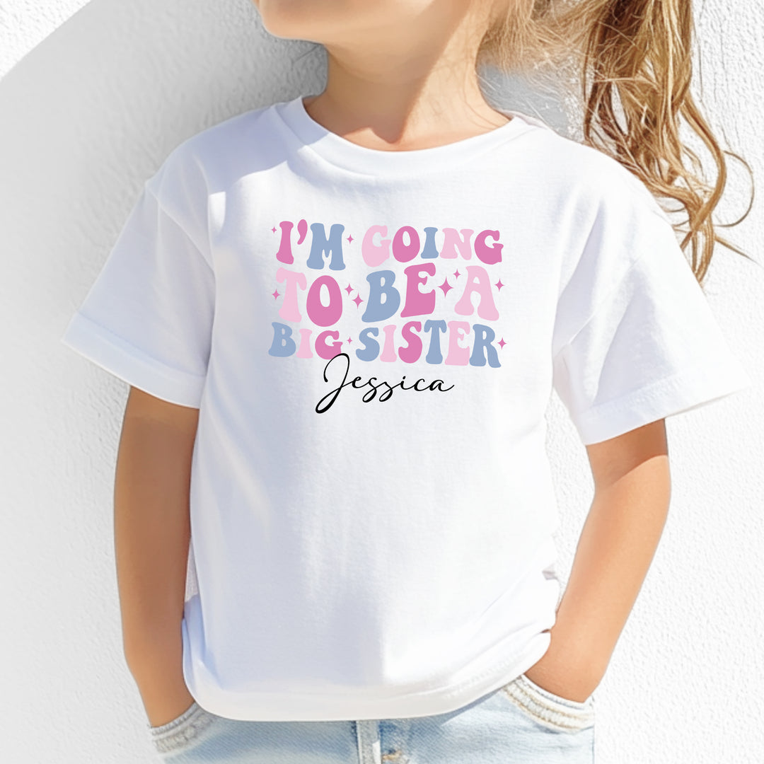 I’m Going to Be a Big Sister T-Shirt for pregnancy announcement – cute sibling reveal shirt for kids