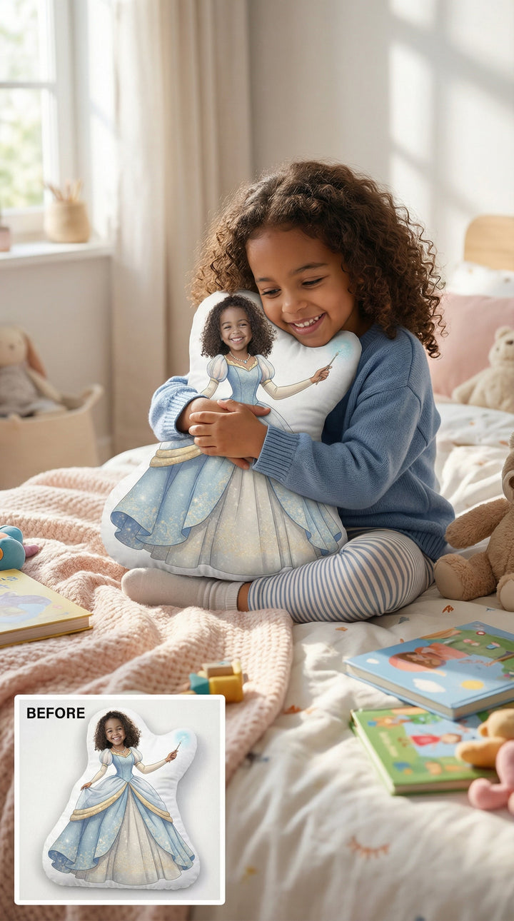 Personalised Photo Face Pillow – Custom Character Cushion