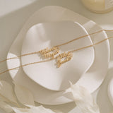 personalised hollow heart necklace