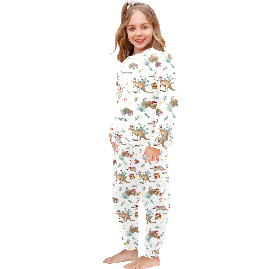 Aussie Christmas Personalised Pyjamas - Kids Long Sleeve - The Custom Co