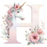 Unicorn Initial Toy Basket