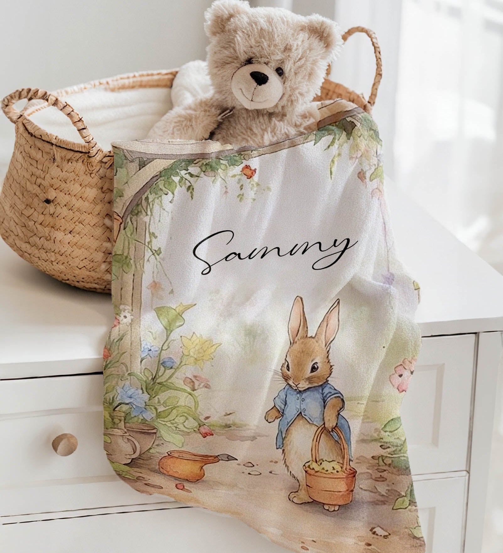 Personalised Peter Rabbit Blanket