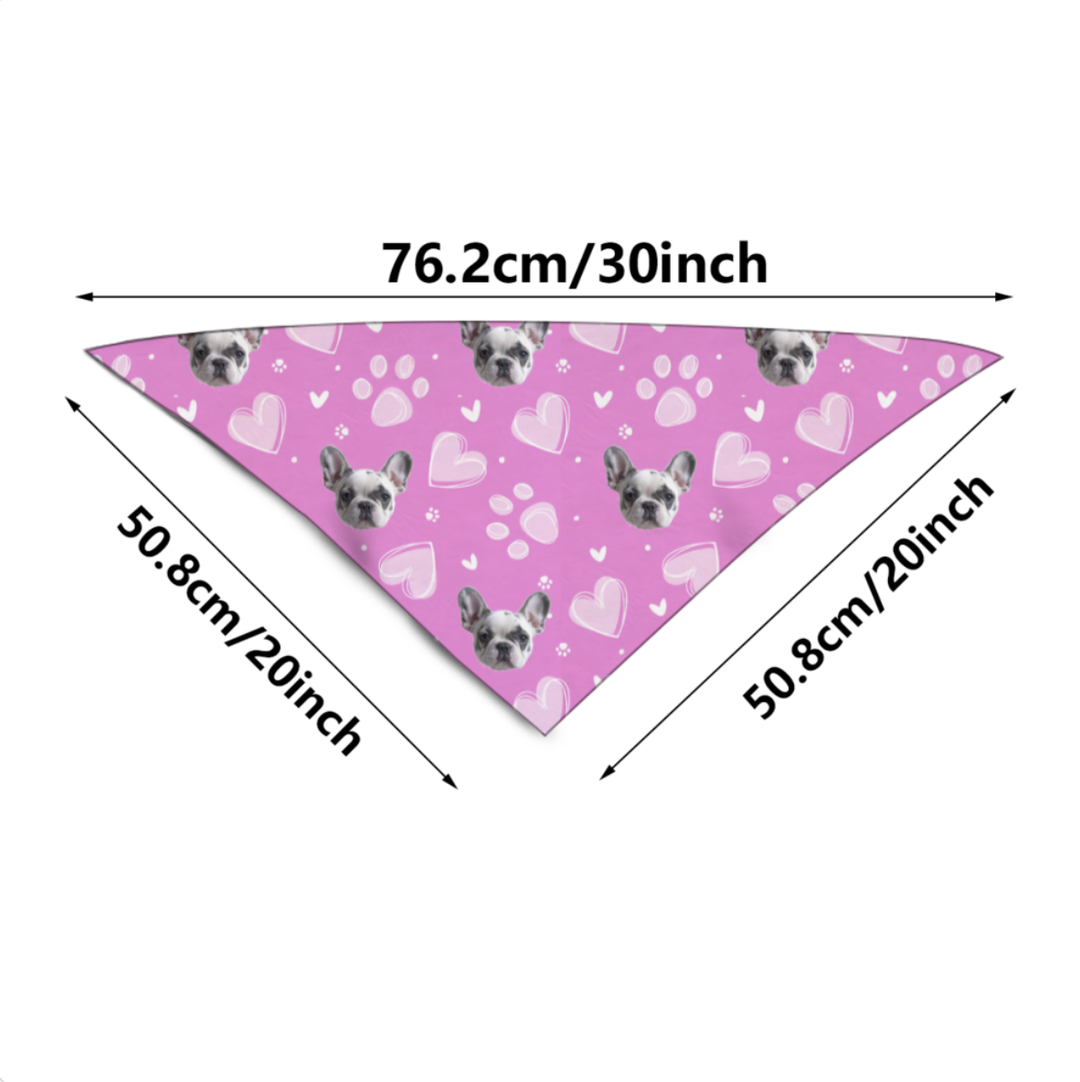 Personalised Pet Bandana - Hearts