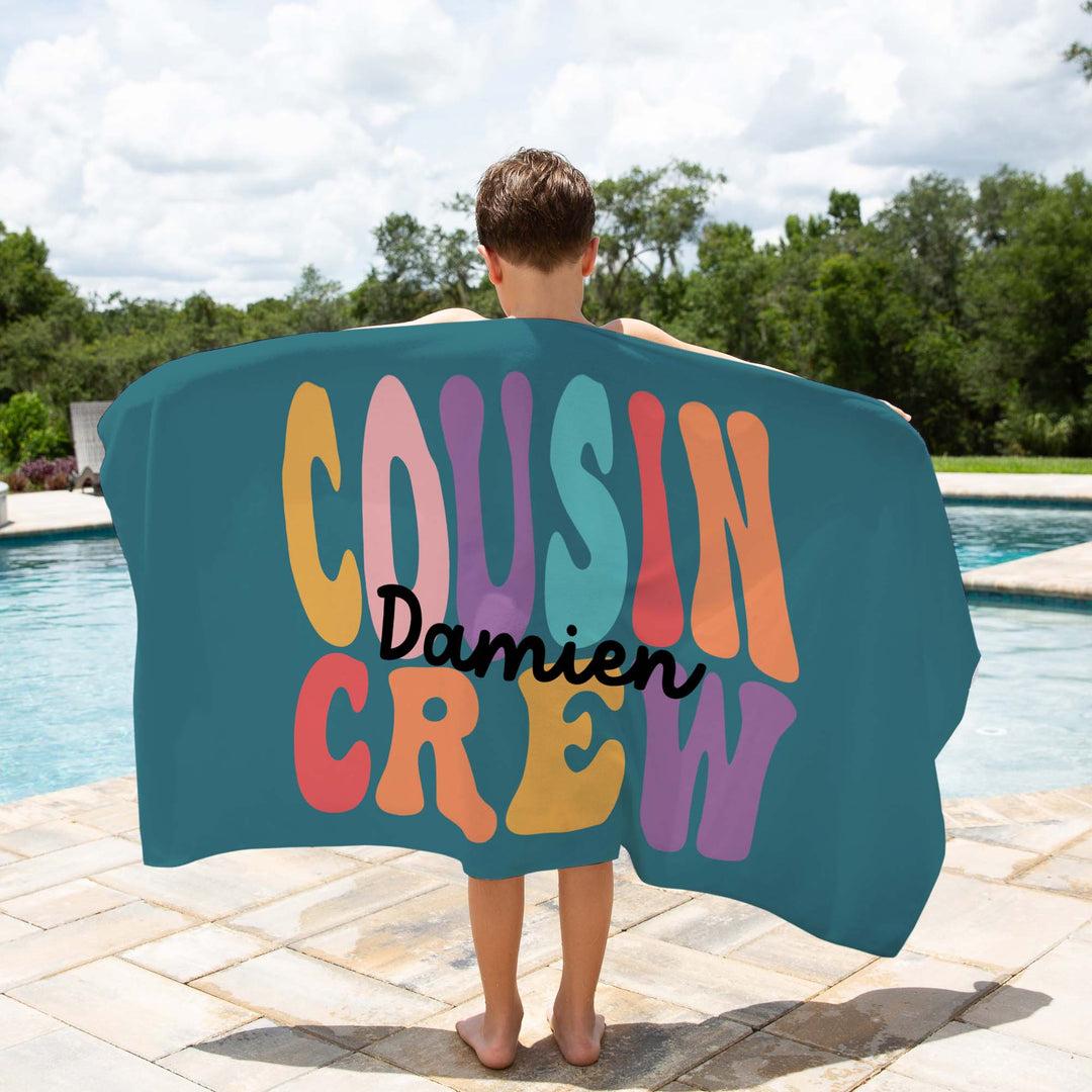 blue cousin crew towel