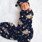 Personalised Swaddle & Beanie Set