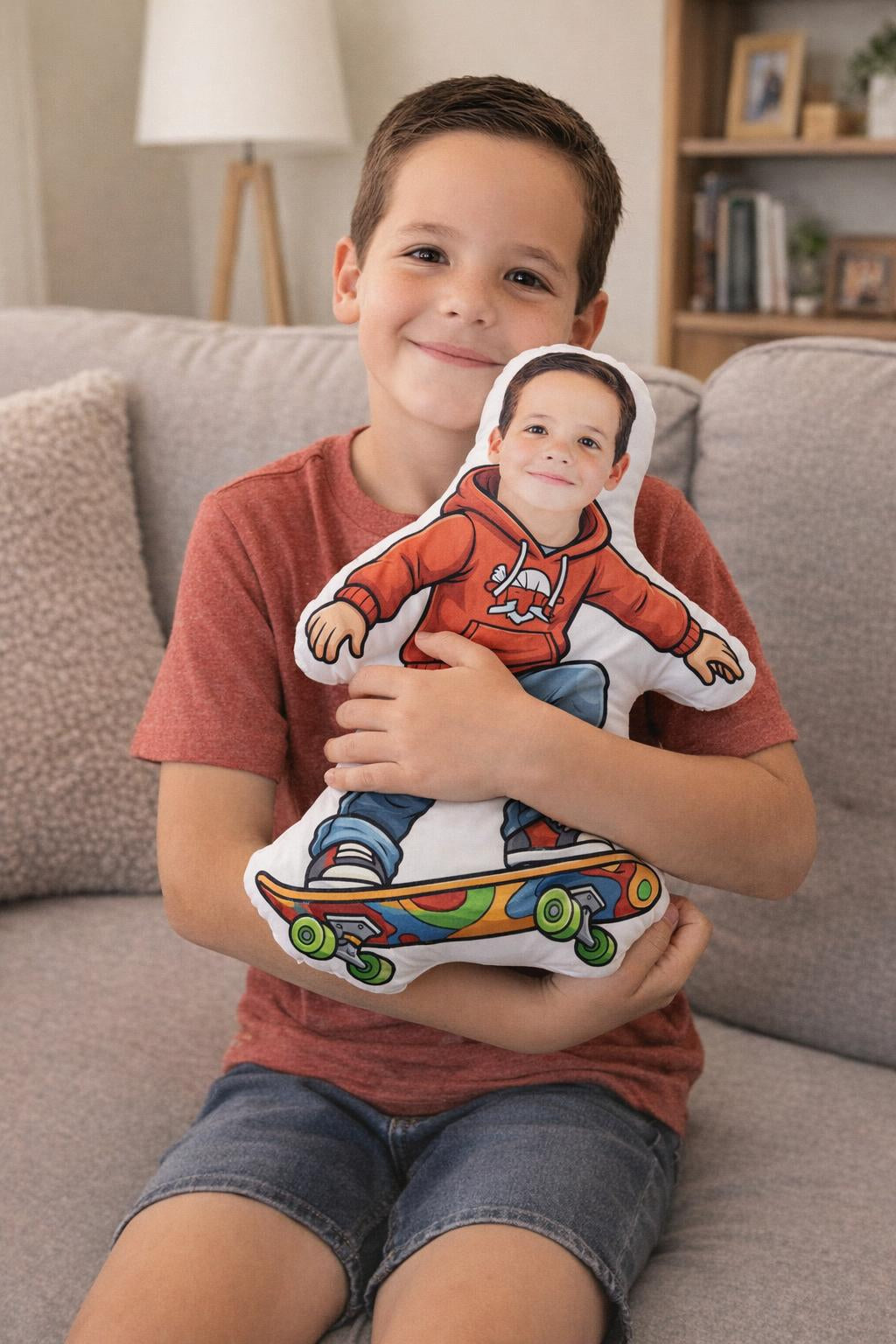 Personalised Photo Face Pillow – Custom Character Cushion