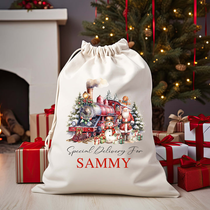 Santa Sacks Christmas train