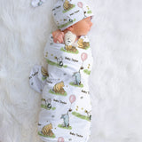 Personalised Swaddle & Beanie Set