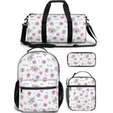 floral kids backpack lunch bag duffle bag combo