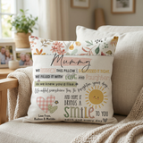 Sunshine Hugs Cushion with Insert — Personalised Mother's Day Gift